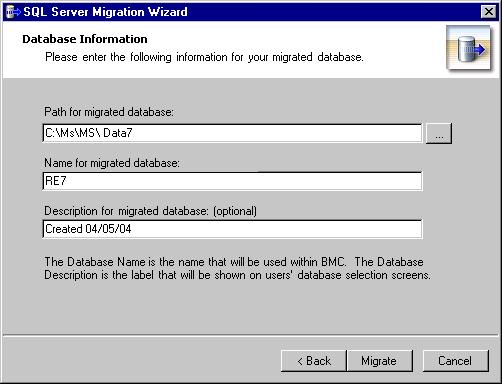 U PDATE THE RAISER S EDGE 21 b. In the Select Server box, select the server in which to migrate your database. c. In the Login information frame, select the type of authentication to use.