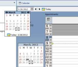 VIEWING A SPECIFIC DATE While viewing your calendar, you can switch to a different date to see the Calendar items for on date (or date range if working with a weekly or monthly Calendar).