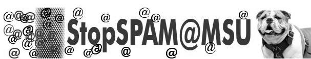 Controlling SPAM MSU s SPAM control system, StopSPAM, is a flexible web based application that allows you to manage SPAM. It is important to understand that no SPAM solution is perfect.