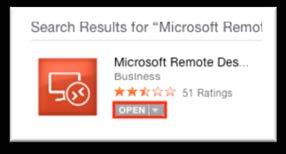 32 or higher is needed to follow the preferred method below. 1. Open the App Store and search for Microsoft Remote Desktop 2.