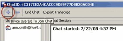 Note The internal chat function and its launch icon in the toolbar are related to the Messaging icon in the Agent desktop. Internal chat and messaging cannot be used to communicate with contacts.