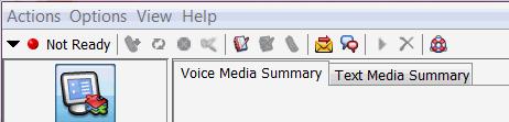 Introduction to the Five9 Agent Application Agent Window Views Voice Media Summary The Voice Media Summary tab contains a message area and a statistics display.