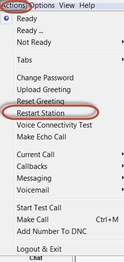 Managing Your Station Restarting your Station Restarting your Station If you do not hear three tones after login, follow these steps to restart your station.