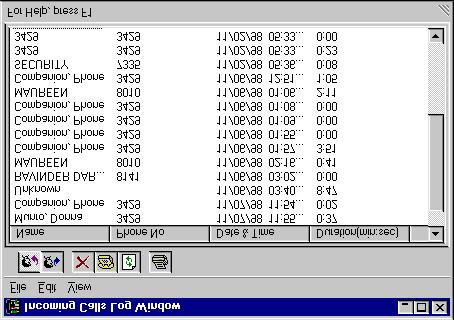 Calls Log Window 51 Calls Log Window The Calls Log consists of two parts: the Incoming Calls Log and the Outgoing Calls Log.