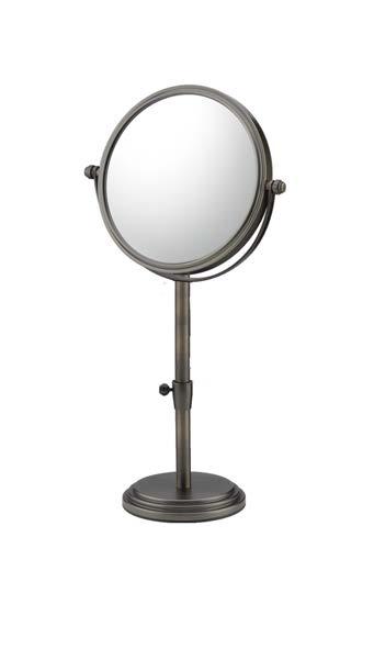 Italian Bronze 81745 - Chrome 81775 - Brushed Nickel Recessed Base Free Standing Mirror 1x / 5x magnification* 7 7/8 frame