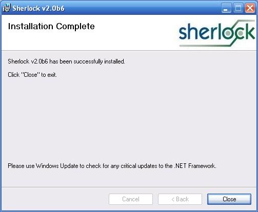 When the installation is complete the Installation Complete dialog will be displayed. Press Close to exit the installation program. You may now delete the MSI file if you desire.