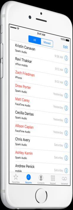 Native Voice Experience ios 10 includes CallKit, a new API Intuitive - use the ios native dialer