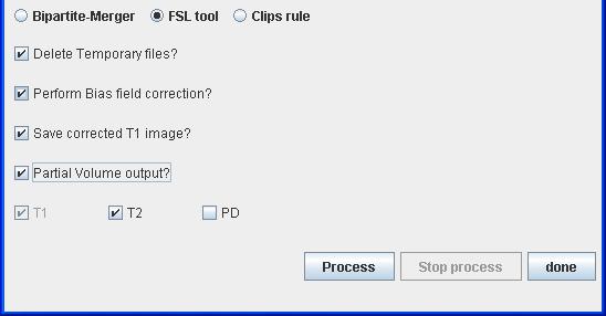 c) Select FSL tool and check Delete Temporary files?, Perform Bias field correction? and Save corrected T1 image? options (Figure 17). Figure 17 d) Check Partial Volume output?