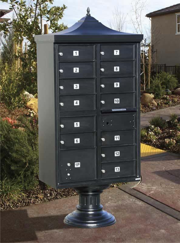 CLUSTER BOX UNITS PROS Ease of maintenance and replacement Highly secure, integrated parcel lockers Best chance for full location optimization Blends well with other site furniture options Use of