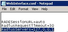 Open with a text editor and find :radiusservers and check if the address of the SecurEnvoy is correct: Finally navigate