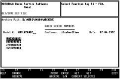 Menus and Screens GM300 Radio Service Software Manual Get/Save Menu 8.