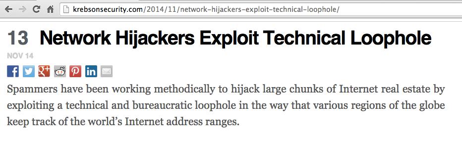 IP hijacking via BGP Simply advertise routes to IP addresses