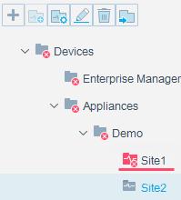 CounterACT Devices pane in certain circumstances: Appears in the Devices folder list when a Failover Cluster contains one or more failed Appliances.