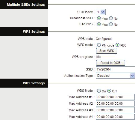 WPS Settings WPS (Wi-Fi Protected Setup) provides a convenient way to establish the connection between this broadband router and wireless clients.
