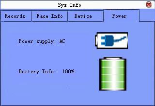 power supply can be from the AC power and battery. The Battery Info shows the current battery power. As shown below: Explanation: 1.