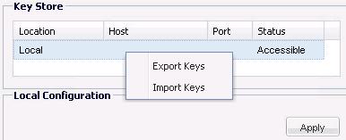 If you are creating a CloudLink Center cluster, you must use the local keystore. After creating the cluster, you can change to an external keystore.