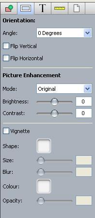 B) Picture Tab The Picture Tab on the Editor Sidebar allows you to customize a selected picture.