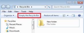 dialog box click the Restore button, then click the OK button. Select deleted item then from Windows Explore Toolbar click Restore this Item button.