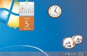 In Windows Vista, gadgets were placed in the sidebar located along the right edge of the screen.