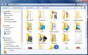 g., DVD or flash memory), folders, and files using the Computer icon. It is the main access to all files in your computer.