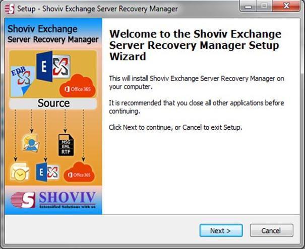Install The Software The user needs to download the software from the given link https://www.shoviv.com and save it to the user system.