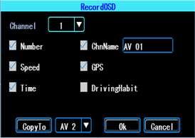 5 Recording OSD (On Screen Display) You can set up the information you
