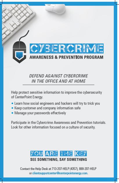 Protect Employee & Contractor Cybercrime Campaign Our greatest cyber defense see something, say something Employee