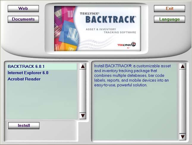 Installing BACKTRACK Chapter 2-3 To perform a full install with a CD: 1 Insert the BACKTRACK 6 CD. The CD s opening screen will appear.