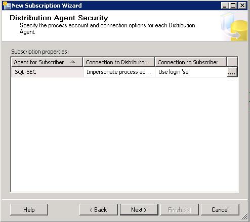 In the Distribution Agent Security screen, perform the following steps: Select the Run under