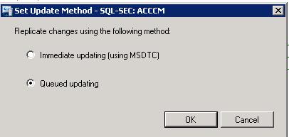 16. The following screen is displayed 17. Select Queued Updating and click ok 18.