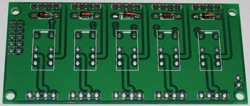 One suggested order of construction is described in the following sections. 1) Solder in the five diodes D1-D5.