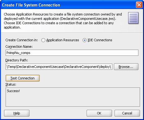 create a new File System connection by clicking onto the