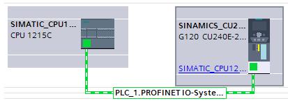 Select the desired SINAMICS drive. 1. In the devices and networks editor, go to the Network view. 2.