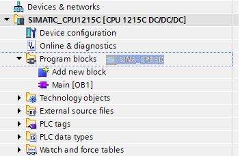 SINA_SPEED function block. Table 4-5: Configuring the S7 program No. Action Remark 1.