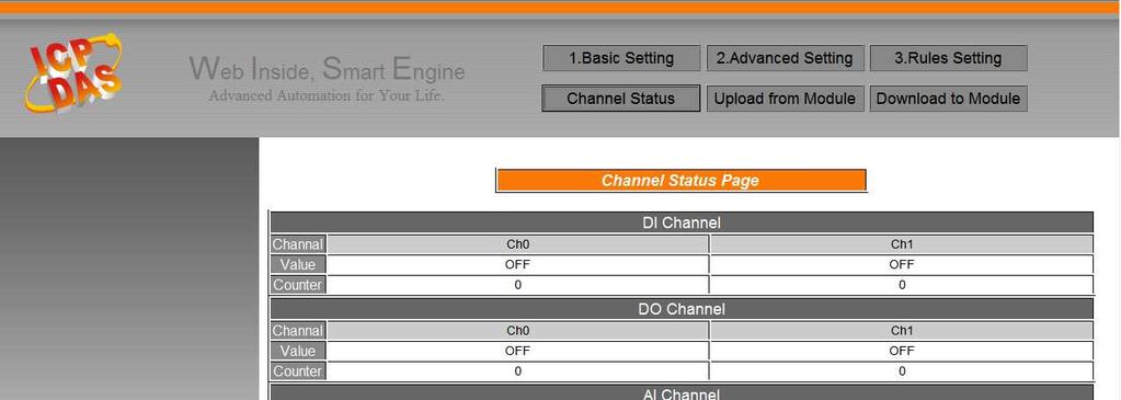 9 Channel Status Channel Status function offers an easy-to-view monitoring page that allows users to view important