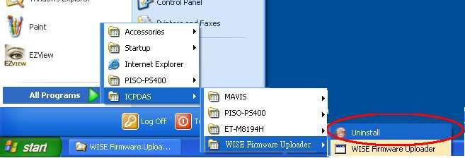 10.2.2 Uninstall WISE Firmware Uploader Follow the steps below to uninstall