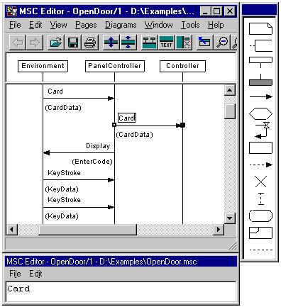 Telelogic Tau SDL Suite The MSC Editor The MSC Editor is the tool that lets you create, view and edit your MSC diagrams according to the ITU-T recommendation Z.120.