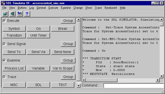 Telelogic Tau SDL Suite The Simulator The Simulator is used to test and learn the dynamic behavior of the system specification. The Simulator works as a debugger on SDL level.