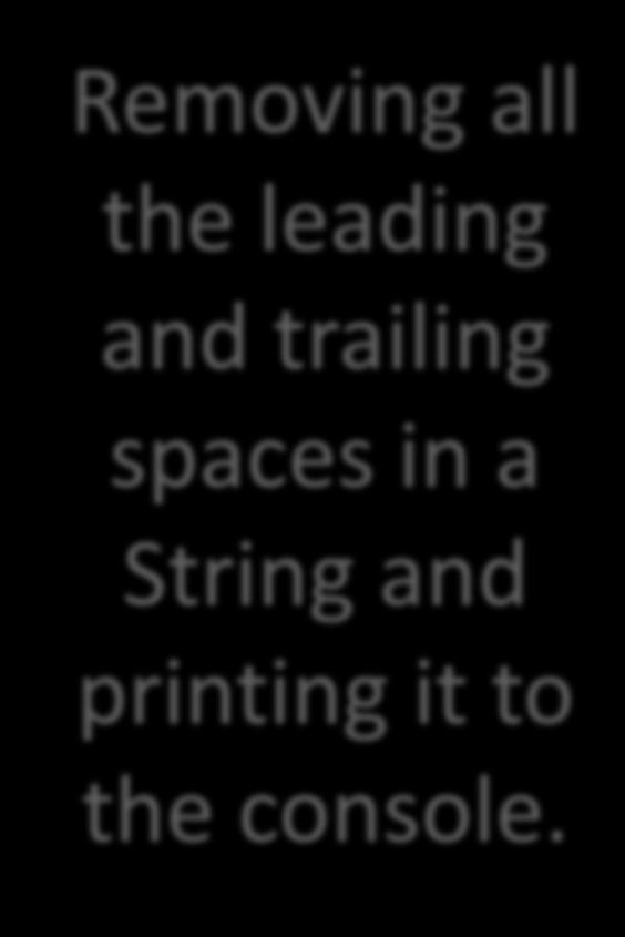 spaces in a String