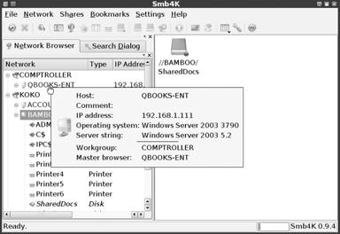 Using Windows Enumeration Tools Backtrack Smb4K tool Used to enumerate