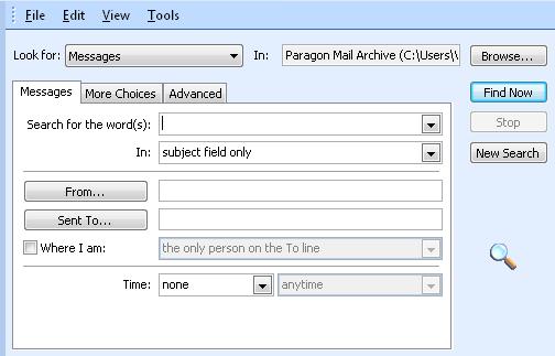 Searching for lost email items Paragon Exchange Granular Recovery