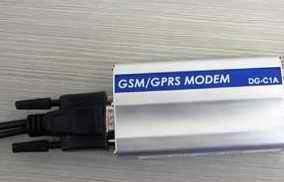 with GSM modem, and the DB9 connector to the PC