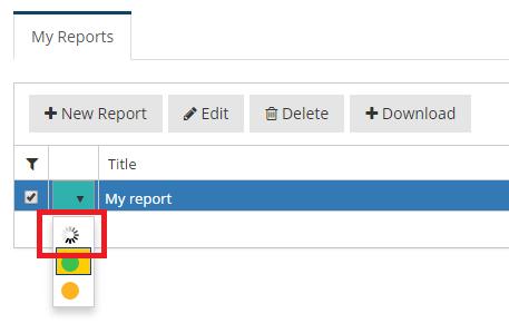 You can rerun any of the reports in your account by choosing the update option from the status drop down: