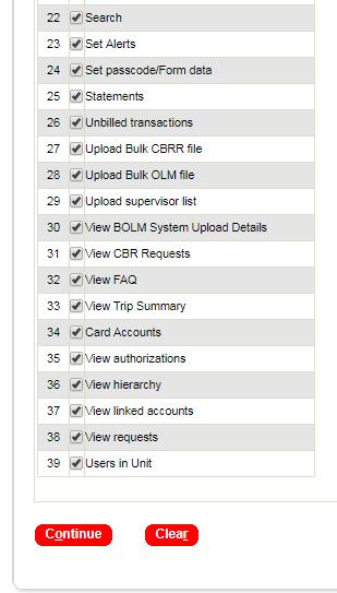 Select All from the drop-down menu or indicate specific entitlements for the new Administrator. 5. When you are finished, click Continue.