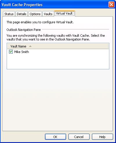 14 Setting up Enterprise Vault Turning off Outlook AutoArchive To show or hide your Virtual Vault 1 Click the File tab and then click Enterprise Vault. 2 Click Configure Vault Cache.