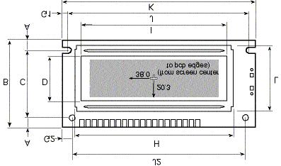 Page 23 of 28 Line plot (ESC L or ESC T) 6 ms Transfer a screen to EEPROM (ESC X) 100 ms Mechanical Specifications A y offset edge to hole center (top & bottom) 4.00 B y pcb height 36.
