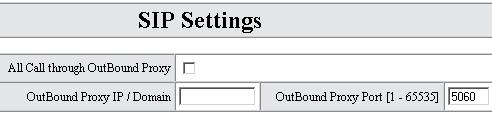 SIP Settings All Call through OutBound Proxy: An outbound proxy server handles SIP call signaling as a standard SIP proxy server would.