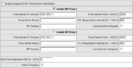 It depends on the Proxy. NOTE: All settings in this section are specific to your VoIP network. Please ask your VoIP service provider whether they require these settings.