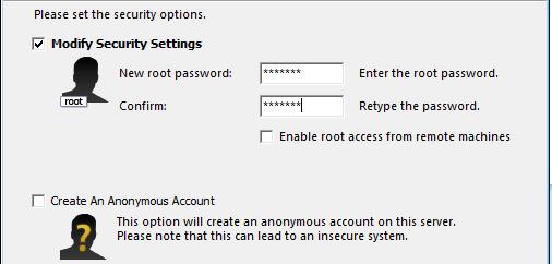 The Security options window will appear.