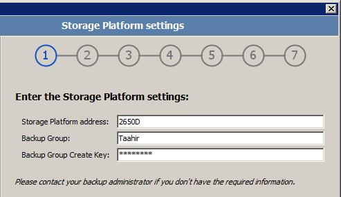 2. In the Backup Group box, specify which Backup Group the Backup Account belongs to.